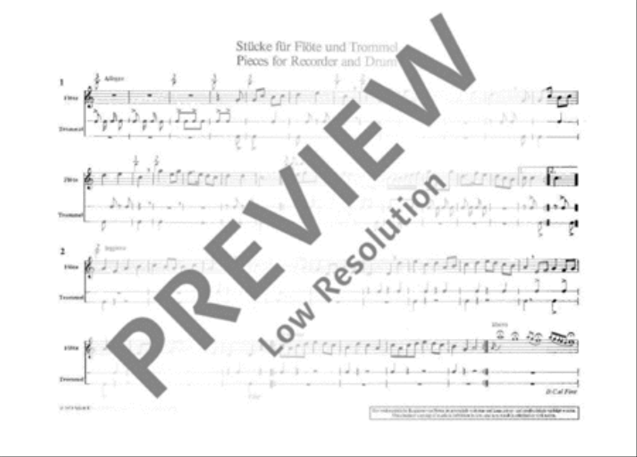 Pieces for Recorder and Drum Recorder scores gallery preview page 6