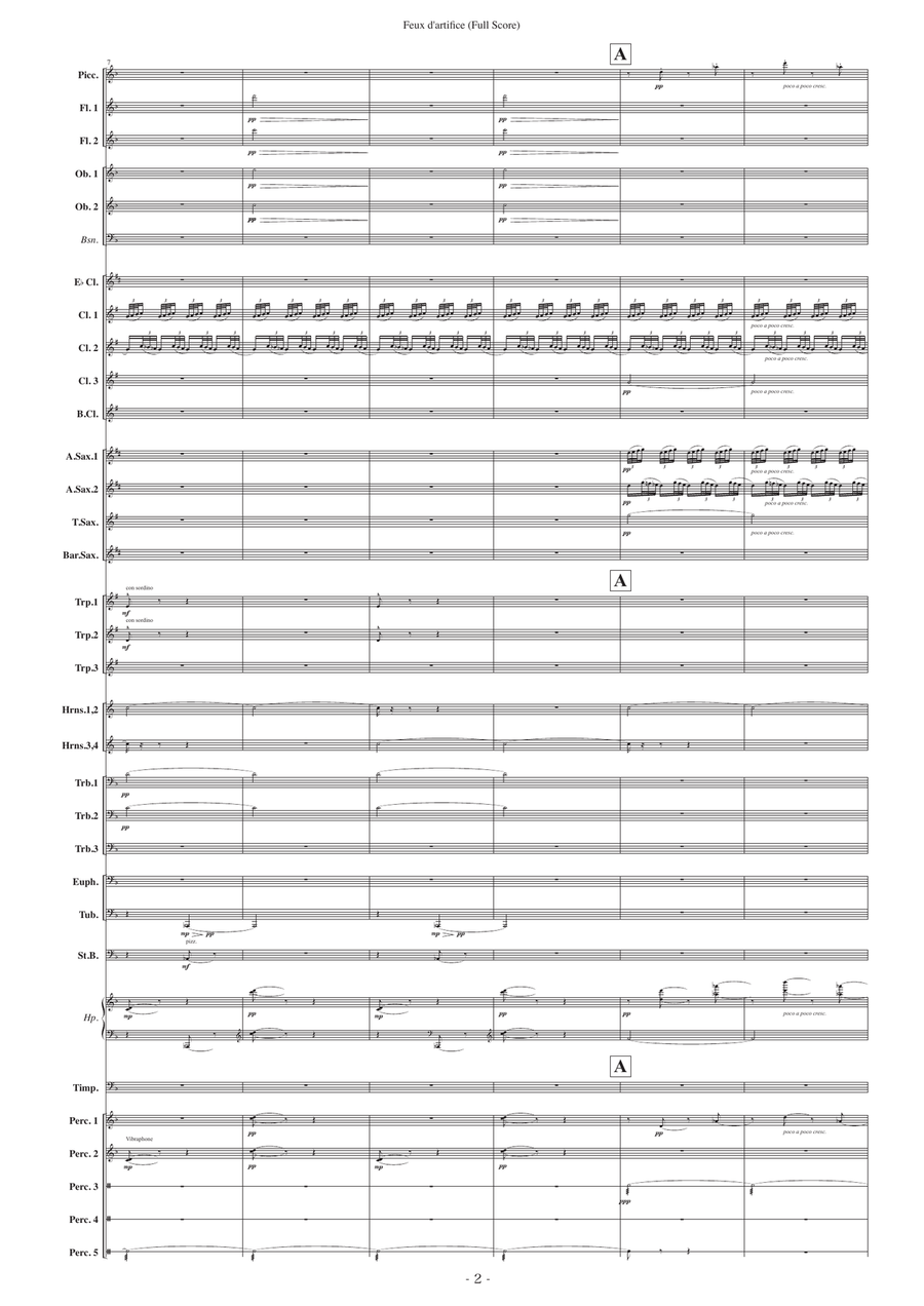 Feux d'artifice (Fireworks) [Arrangement for concert band] Concert Band scores gallery preview page 4