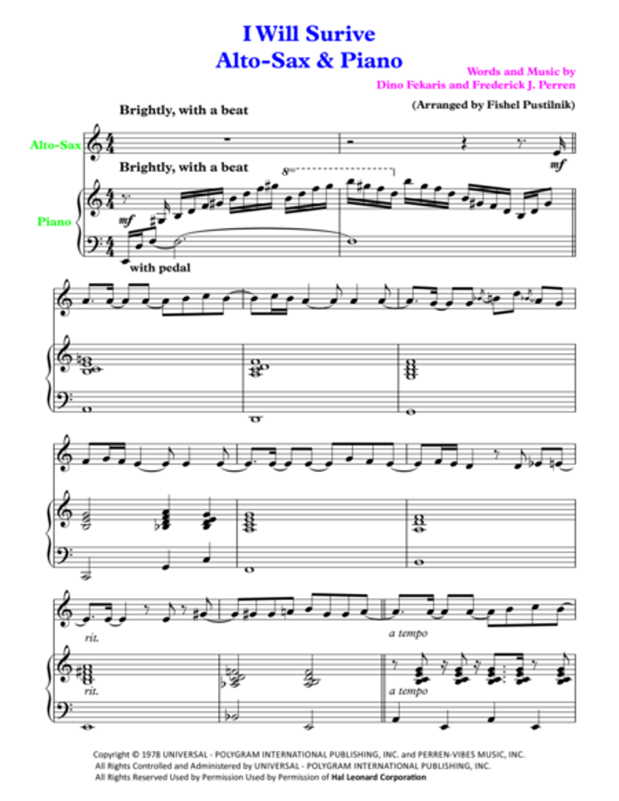 I Will Survive Small Ensemble scores gallery preview page 2