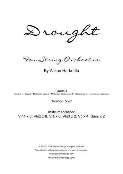 Drought, for String Orchestra image number null