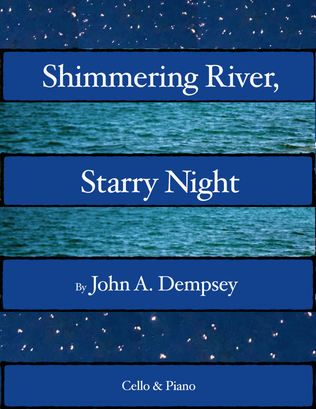 Book cover for Shimmering River, Starry Night (Cello and Piano)