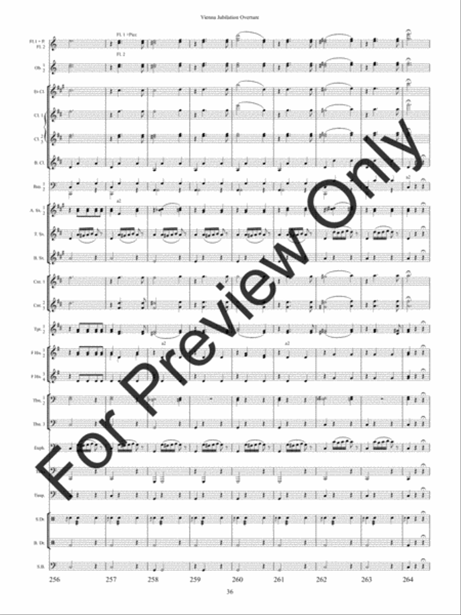 Vienna Jubilation Overture Concert Band scores gallery preview page 39