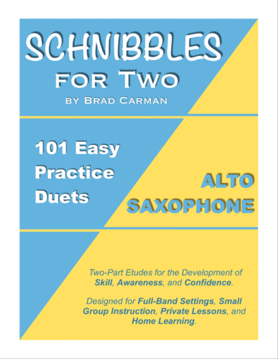 SCHNIBBLES for Two: 101 Easy Practice Duets for Band: ALTO SAXOPHONE Woodwind Duet scores gallery preview page 1