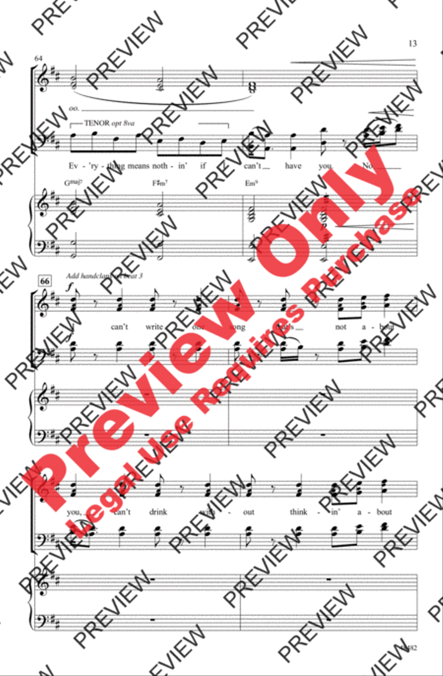 If I Can't Have You 4-Part scores gallery preview page 13