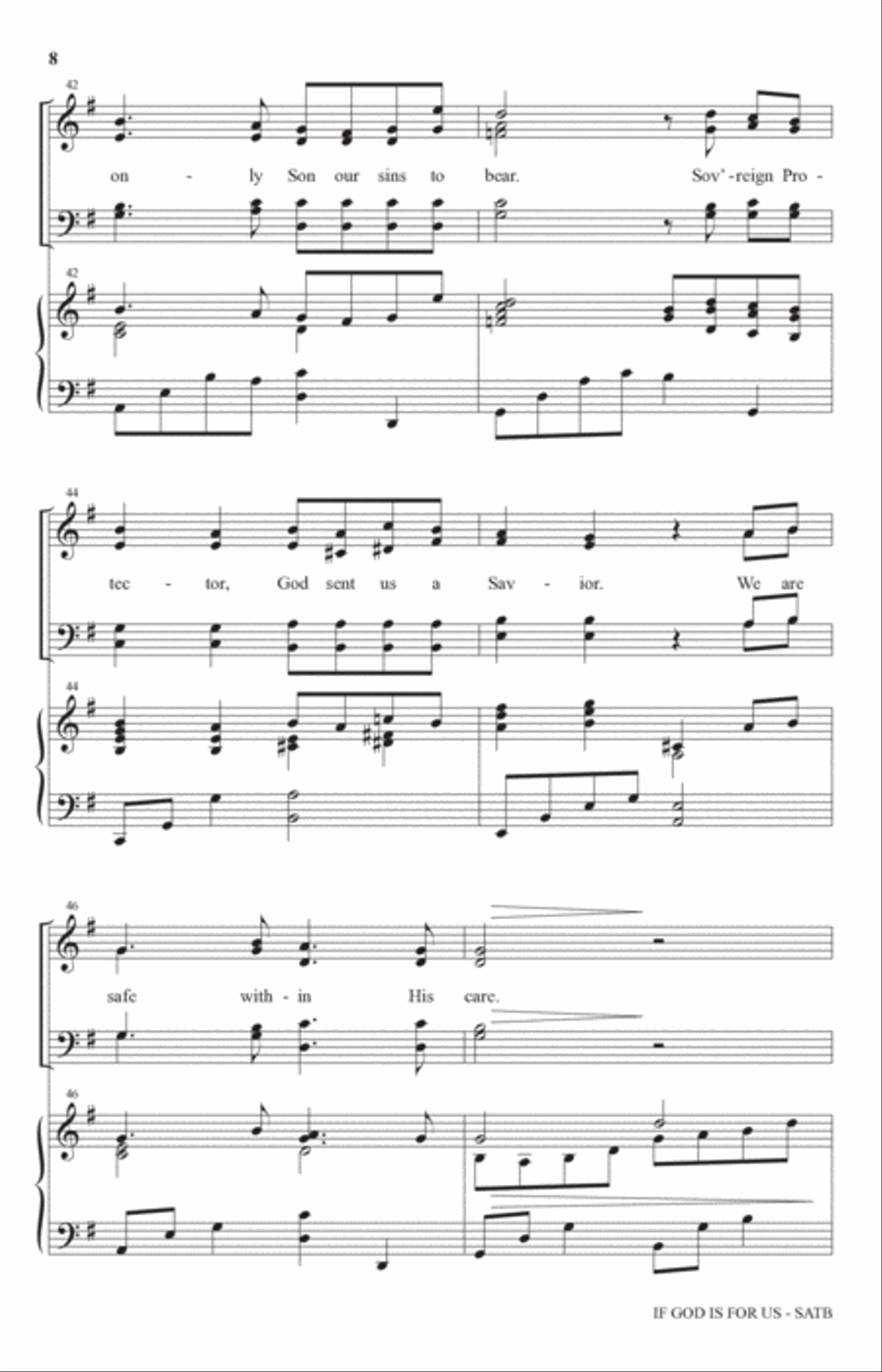 If God Is For Us (arr. John Purifoy) 4-Part scores gallery preview page 7
