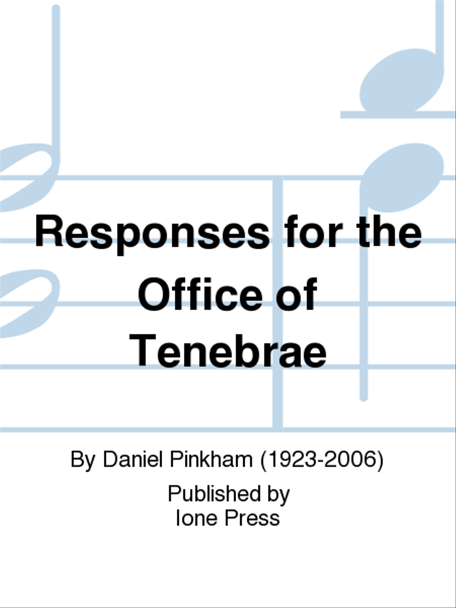 Responses for the Office of Tenebrae Voice scores gallery preview page 1