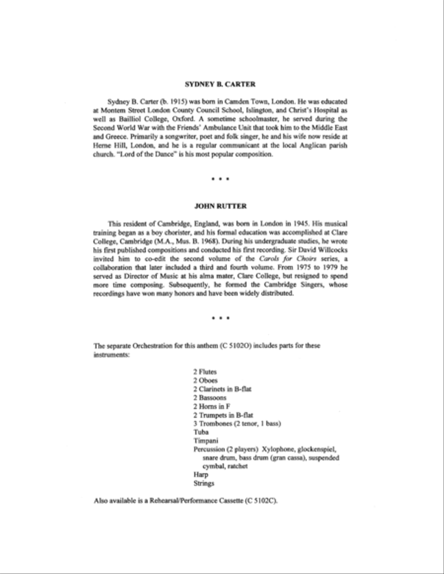 Lord of the Dance Lord of the Dance Unison Choir scores gallery preview page 3