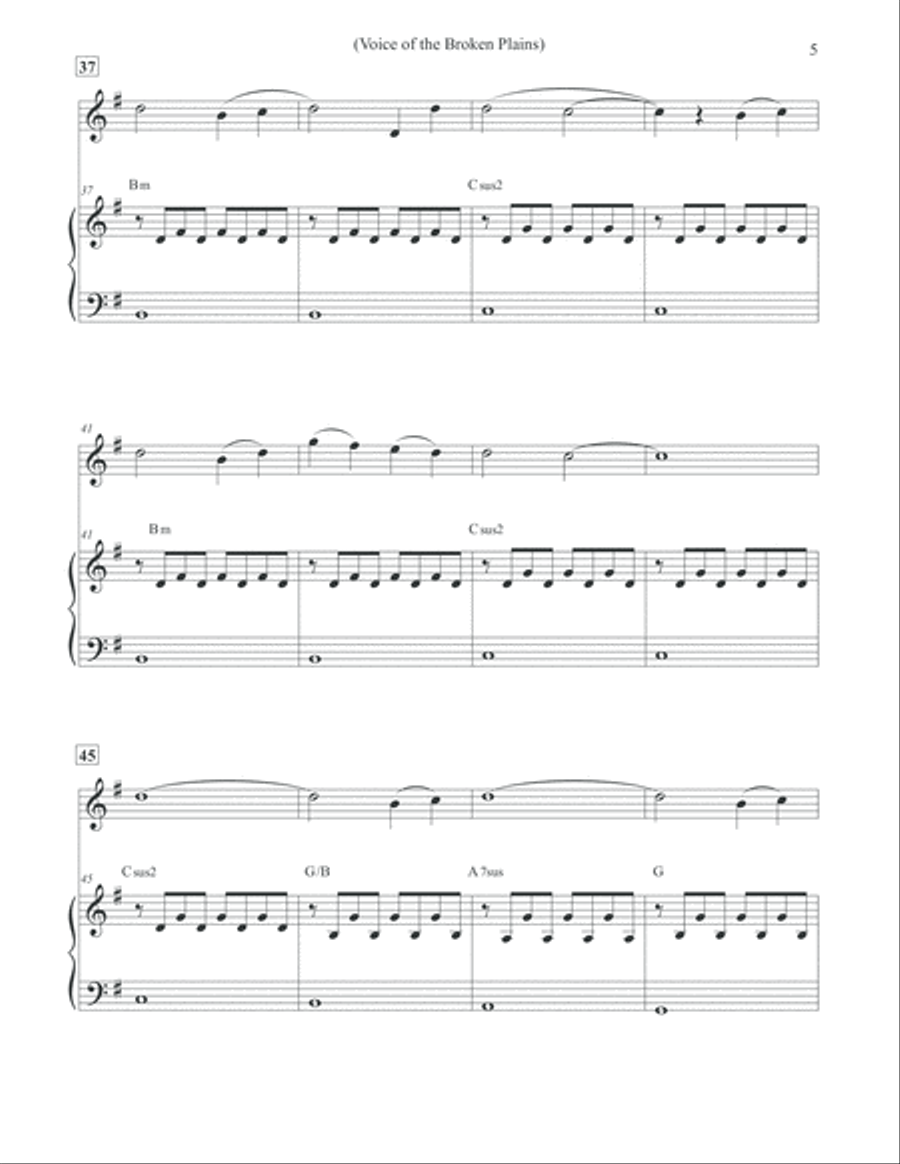 Voice of the Broken Plains - Violin & Piano Violin Solo scores gallery preview page 5