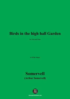 Somervell-Birds in the high hall Garden,in B flat Major