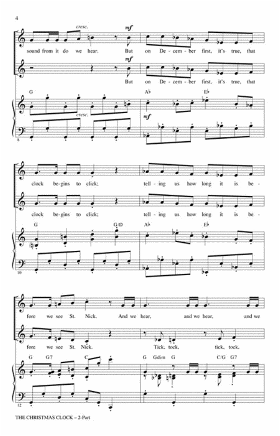 The Christmas Clock 2-Part scores gallery preview page 3