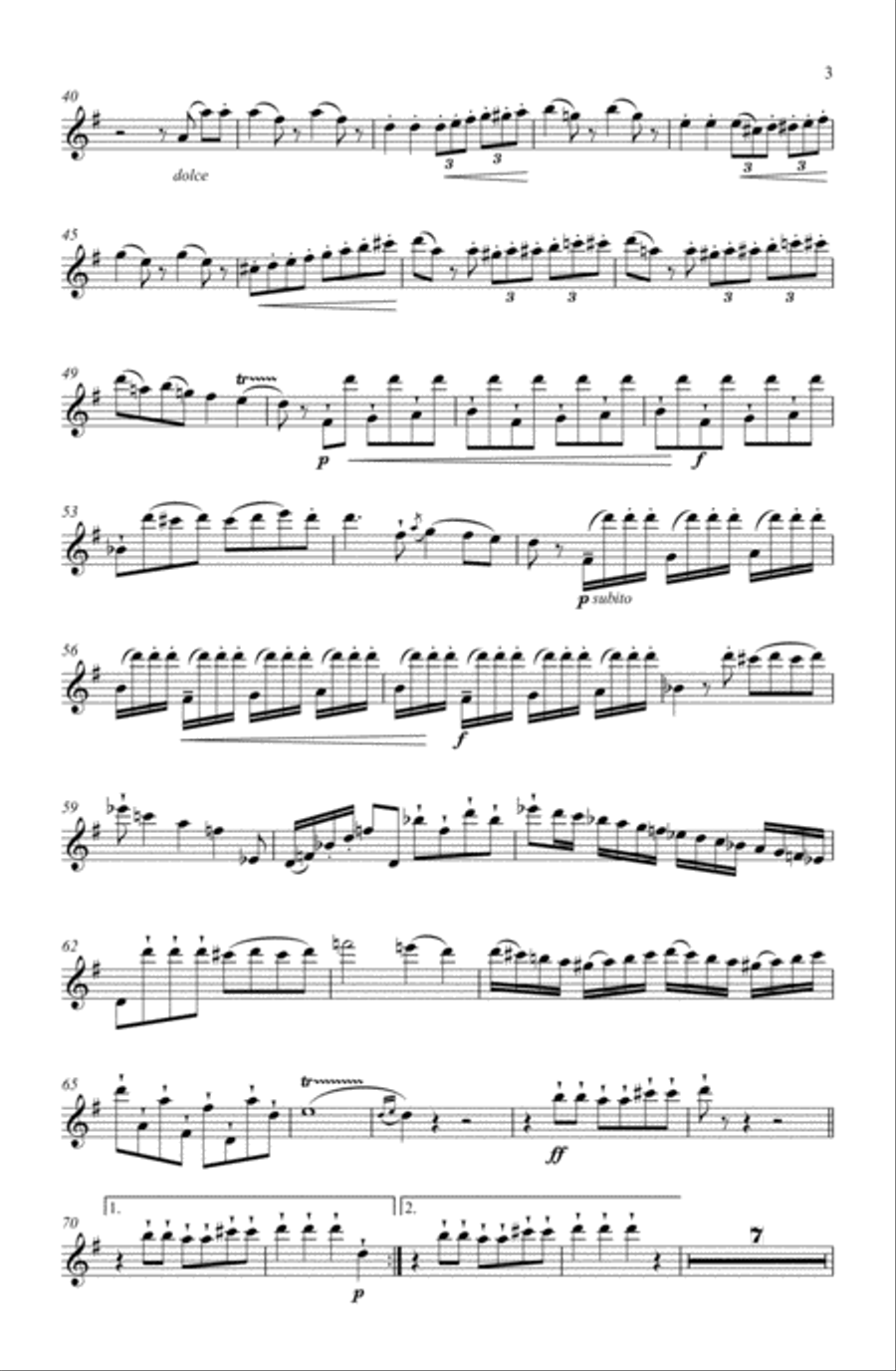 Flute Quartet Hoffmeister Small Ensemble scores gallery preview page 4