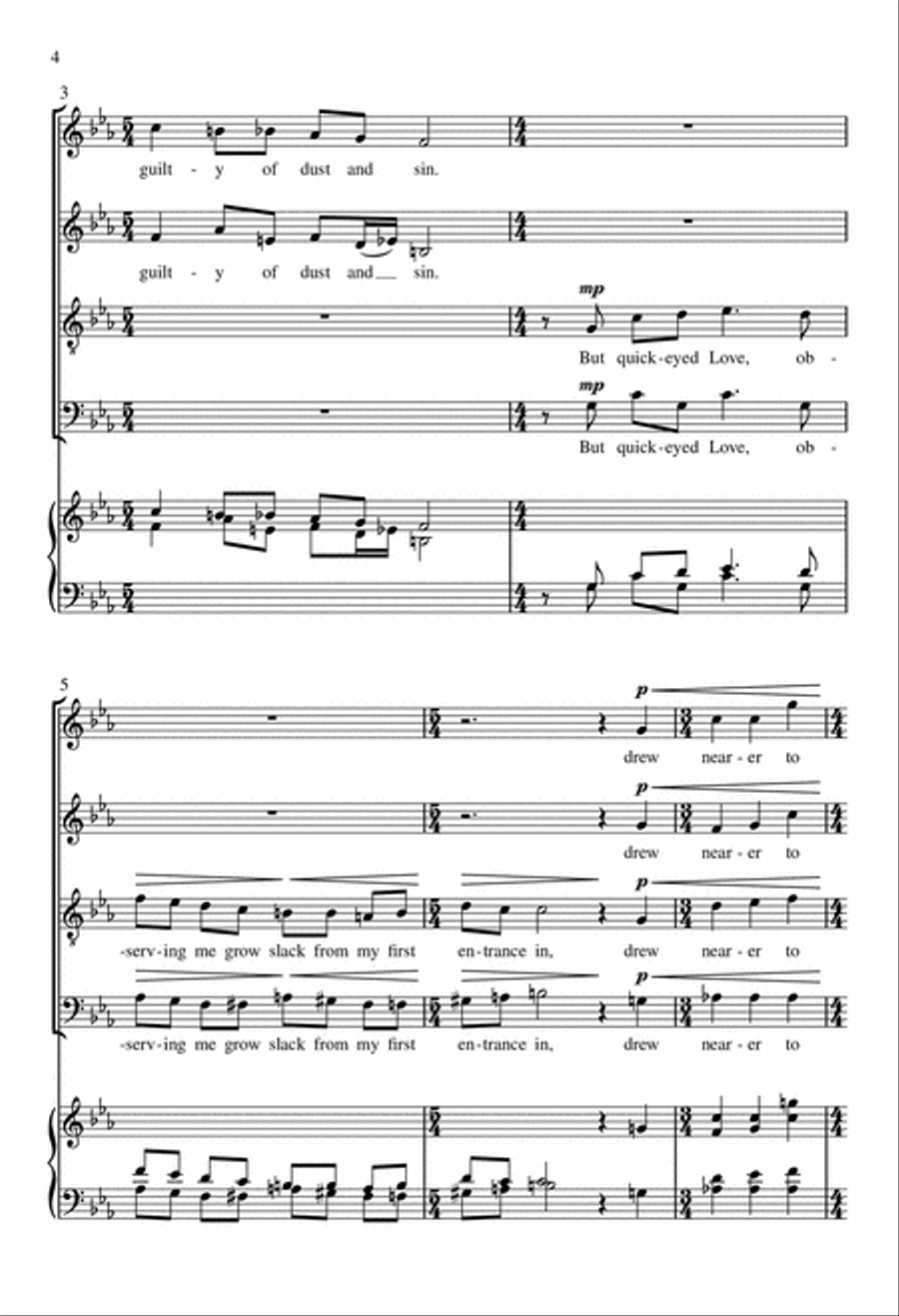Love Bade Me Welcome Divisi scores gallery preview page 4