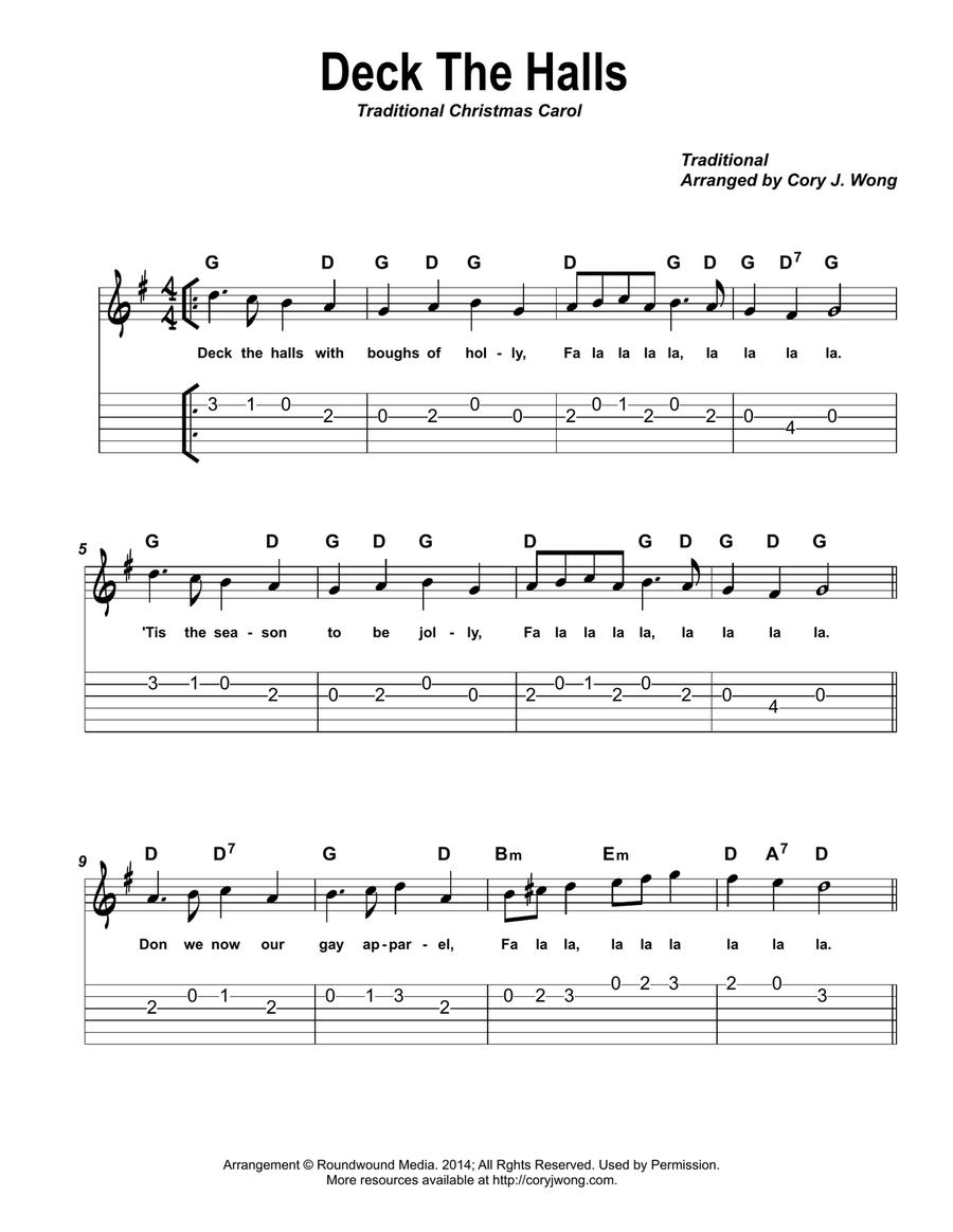 The Definitive Easy Guitar Christmas BOOK (Beginner with/TAB and chords) Guitar Tablature scores gallery preview page 4