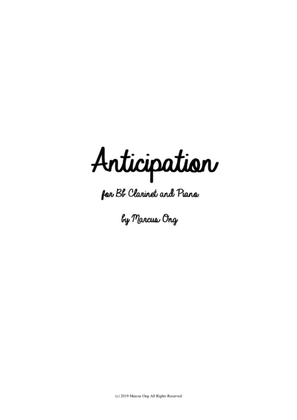 Anticipation - for Clarinet and Piano (easy)
