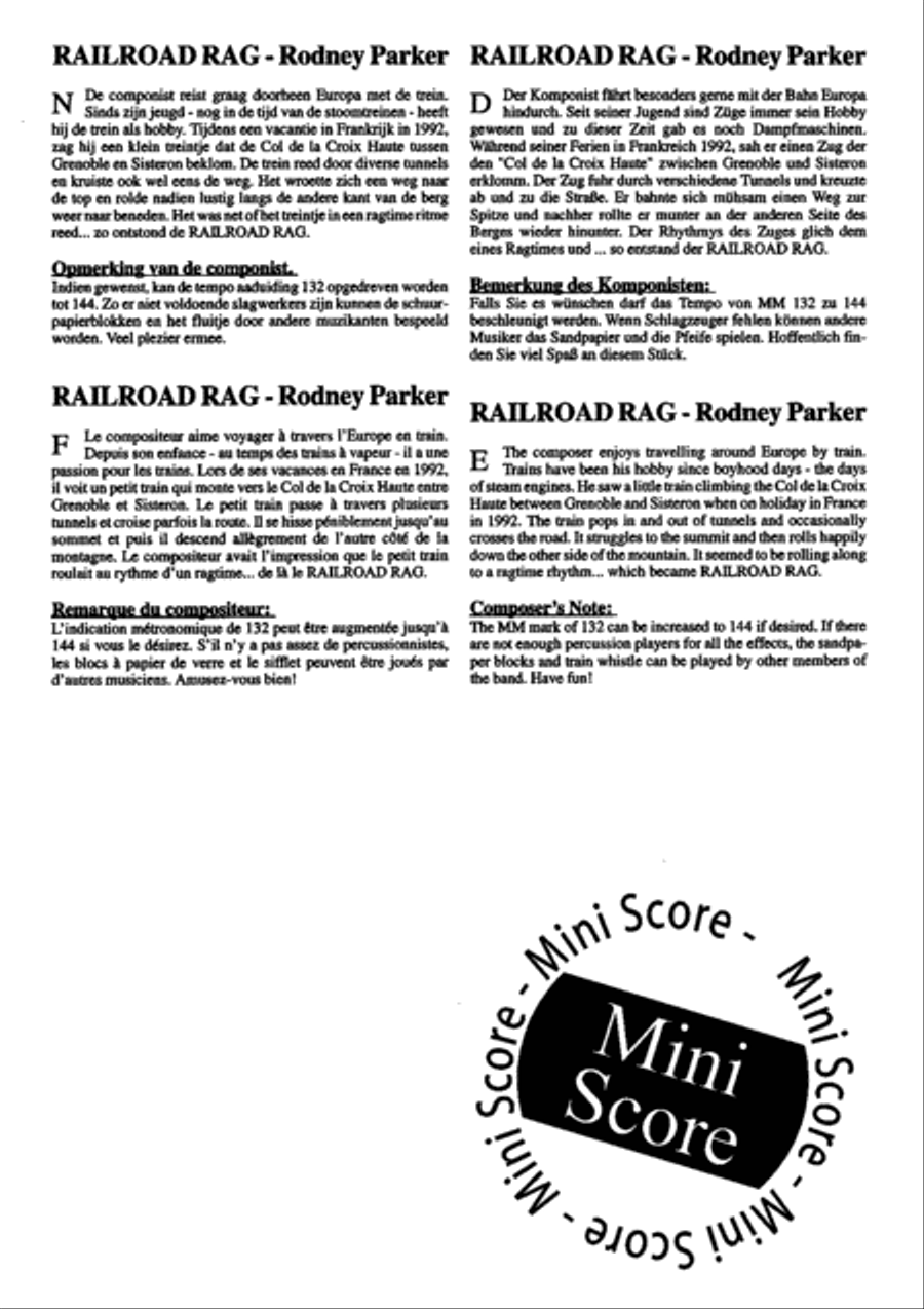 Railroad Rag Railroad Rag Fanfare Band scores gallery preview page 5