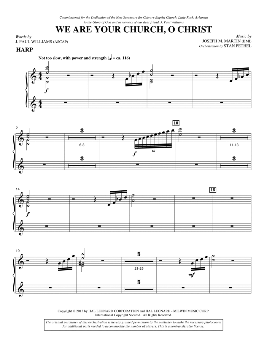 We Are Your Church, O Christ - Harp Choir scores gallery preview page 1