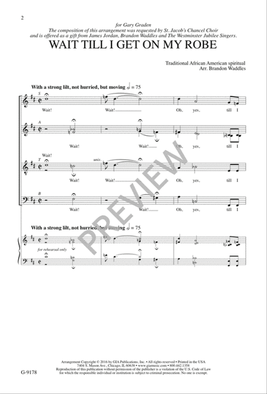 Wait till I Get on My Robe Divisi scores gallery preview page 3