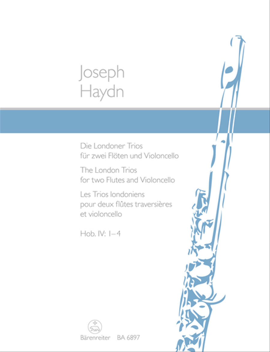 Les Trios londoniens for two Flutes and Violoncello Hob. IV: 1-4 Flute scores gallery preview page 1