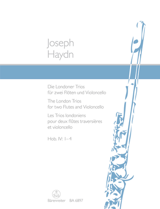 Book cover for Les Trios londoniens for two Flutes and Violoncello Hob. IV: 1-4