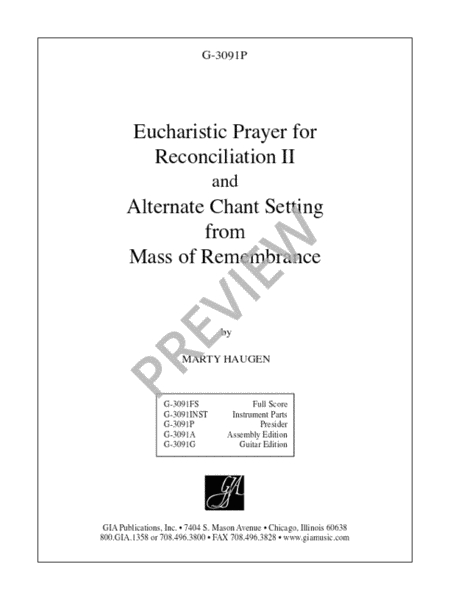 Mass of Remembrance - Presider edition