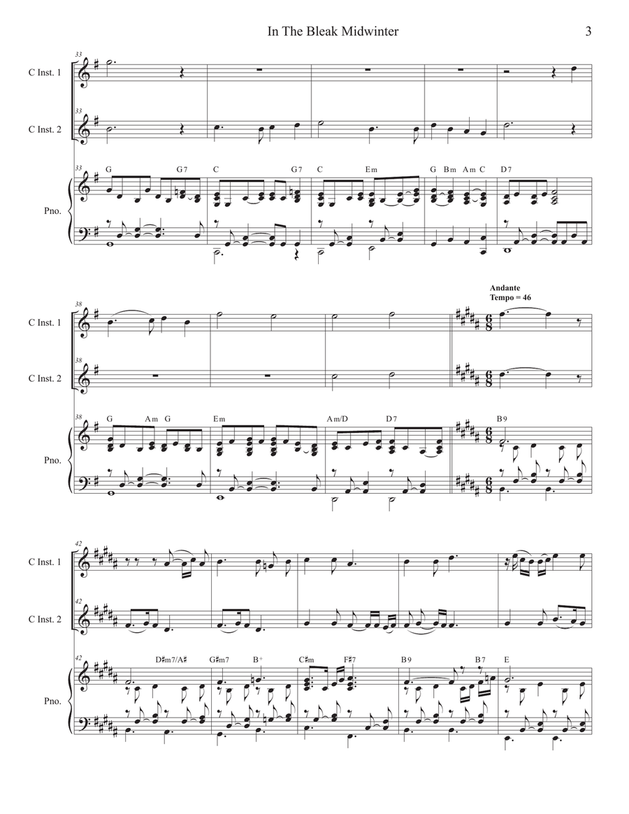 Duets for C-Instruments for Christmas (Volume 2) Piano scores gallery preview page 4