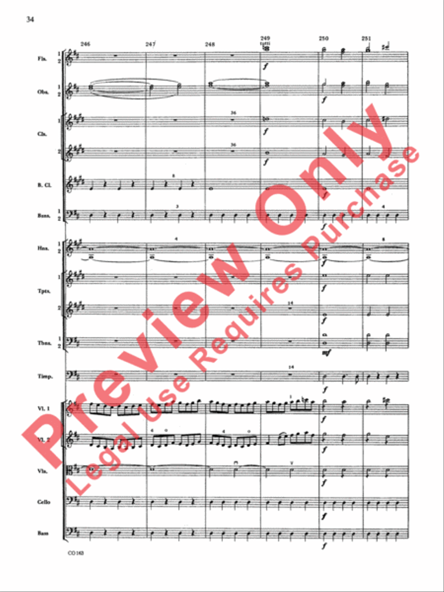 The Marriage of Figaro -- Overture Full Orchestra scores gallery preview page 37