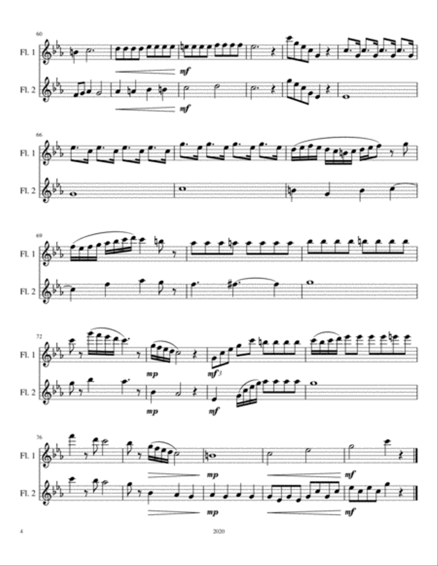 The Frozen Pond Flute Duet scores gallery preview page 4