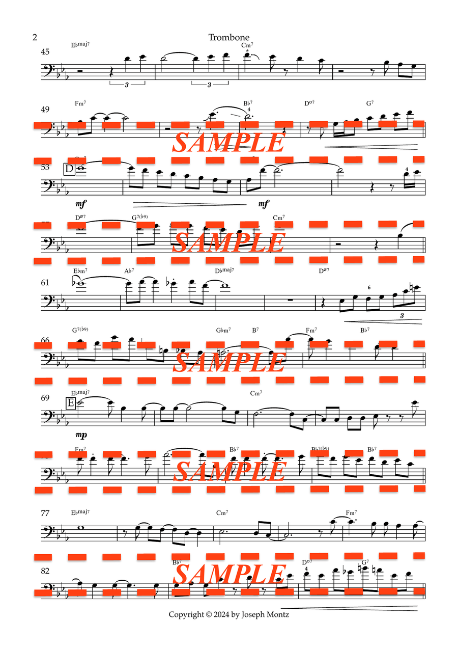 My First Love Trombone Solo scores gallery preview page 2
