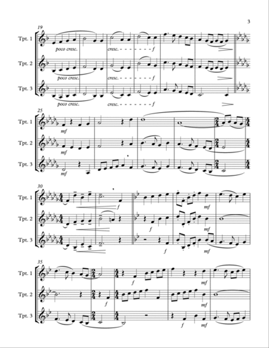 This Joyful Eastertide for Trumpet Trio Trumpet Trio scores gallery preview page 3