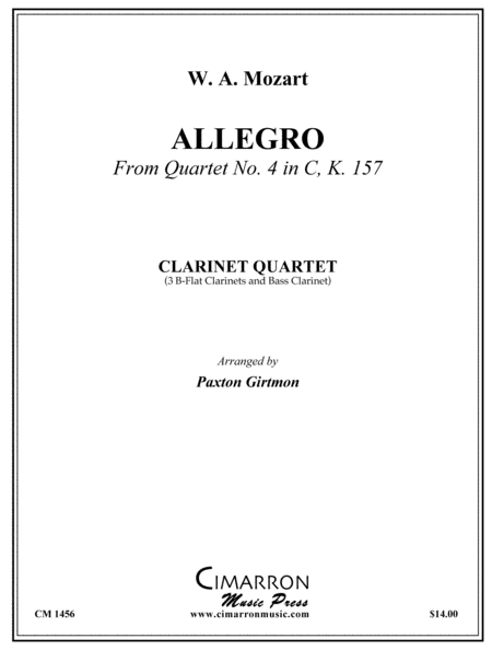 Allegro from Quartet No. 4 in C, K. 157