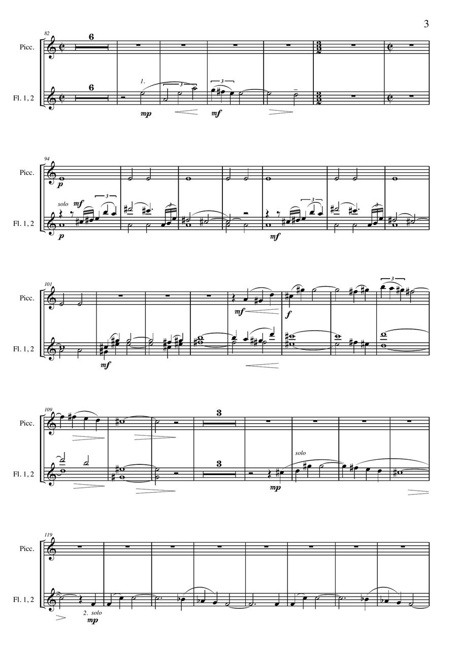 Les murmures du vent (Whispering Wind), transcription for symphonic orchestra - set of parts image number null