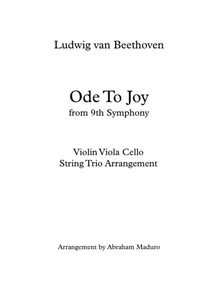 Ode To Joy Violin Viola and Cello Trio image number null