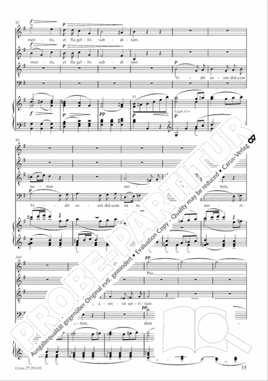 Stabat mater 4-Part scores gallery preview page 42