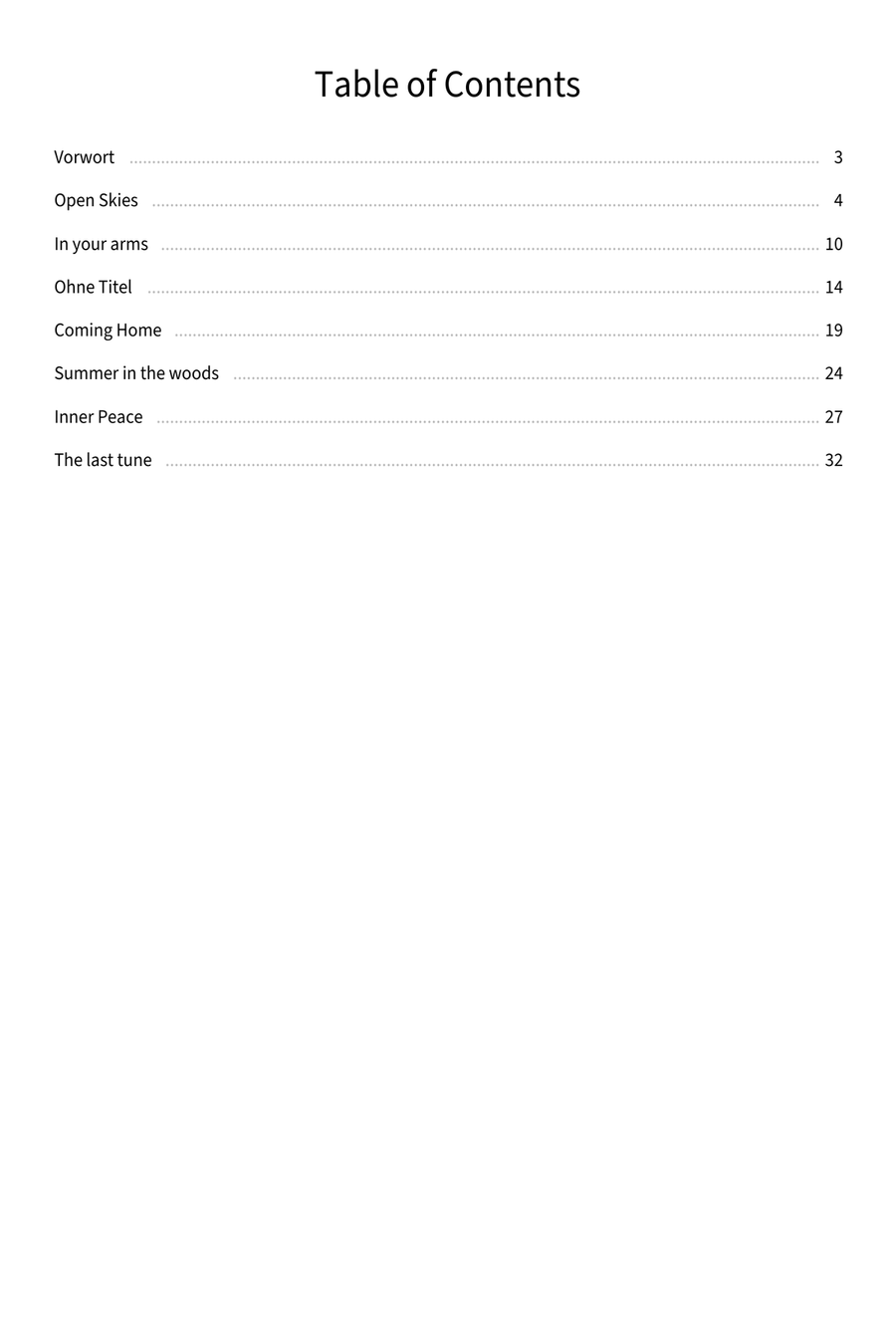 Open Skies Open Skies Piano Solo scores gallery preview page 3