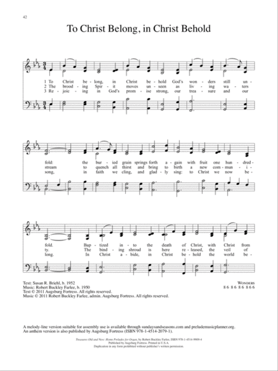 Treasures Old and New: Hymn Preludes for Organ Organ Solo scores gallery preview page 20