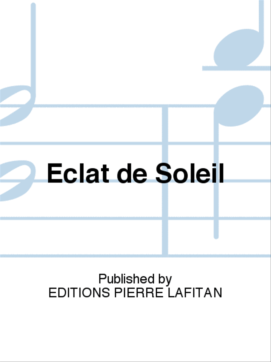 Eclat de Soleil Alto Saxophone scores gallery preview page 1