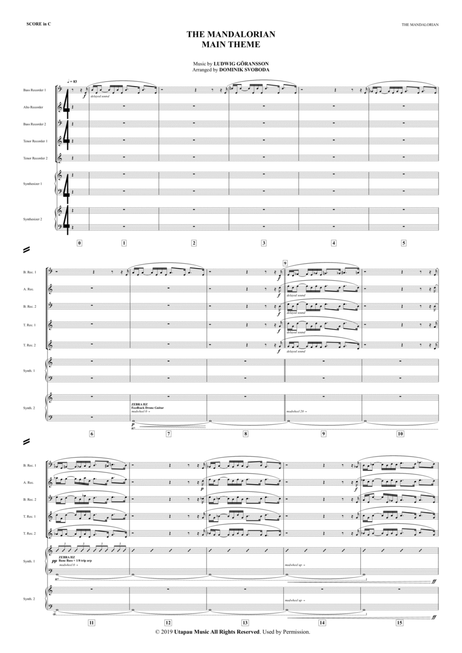 The Mandalorian (orchestral Version) Full Orchestra scores gallery preview page 1