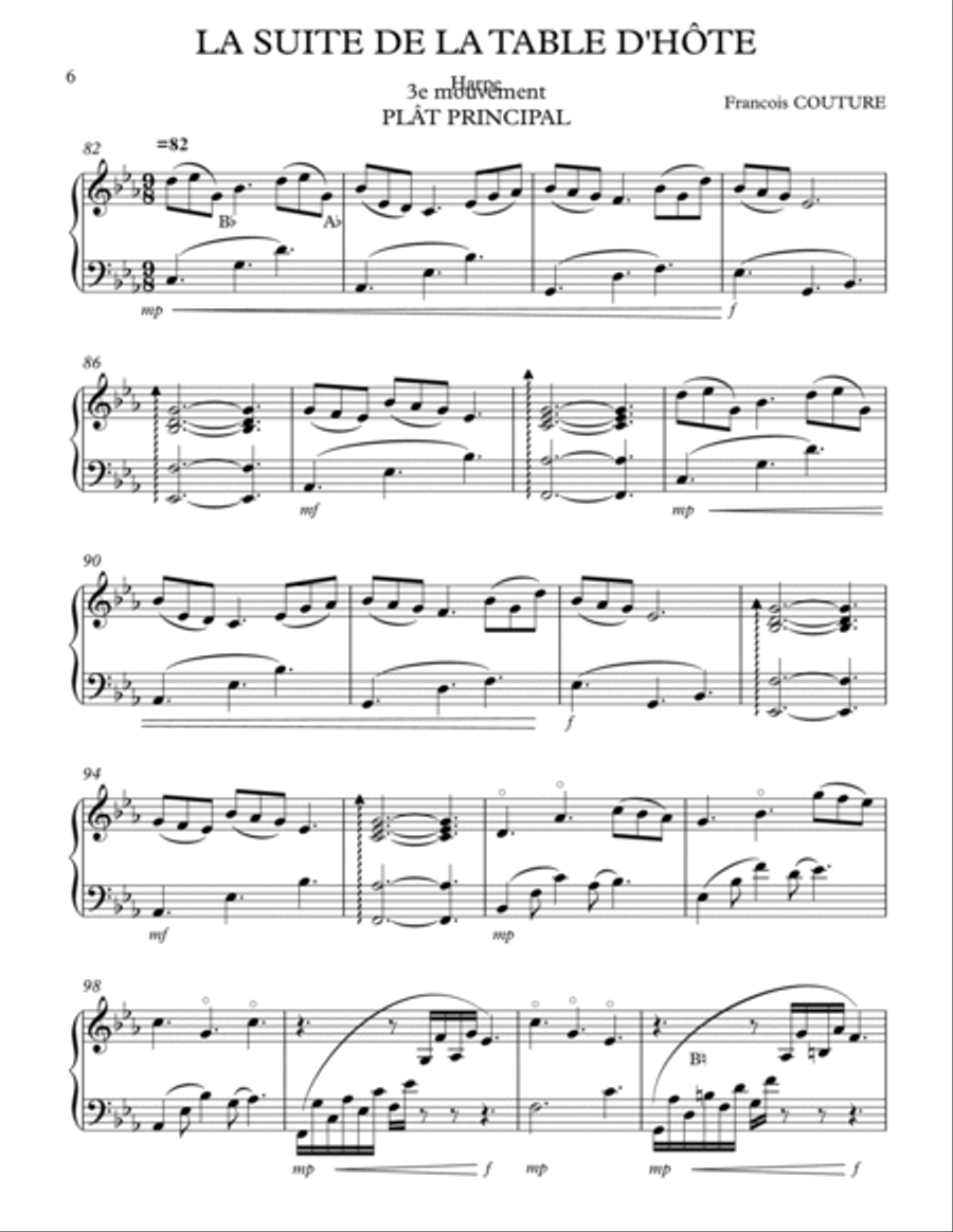 LA SUITE DE LA TABLE D'HÔTE String Duet scores gallery preview page 6