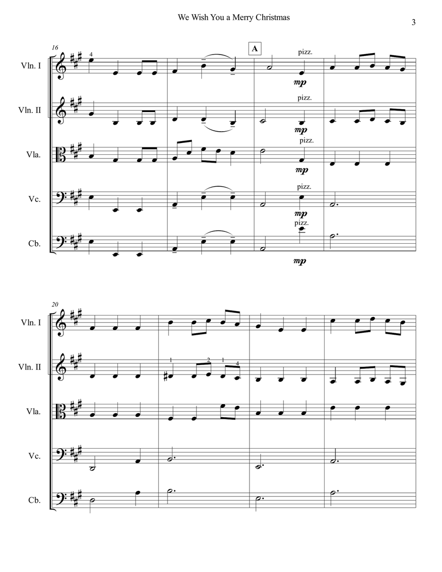 We Wish You a Merry Christmas and a Happy New Year from Around the World for String Orchestra, Grade String Orchestra scores gallery preview page 6