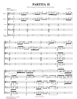 BACH: Partita No. 2 BWV 826 for String Orchestra