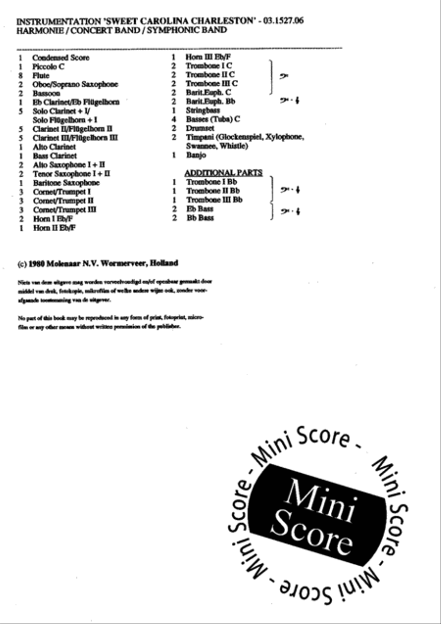 Sweet Carolina Charleston Concert Band scores gallery preview page 4