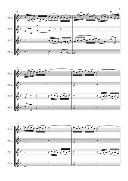 Brass Quartet - Five 2-Part Inventions image number null