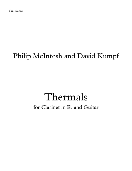 Thermals - for Guitar and Clarinet in Bb