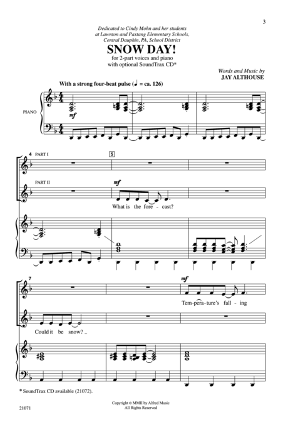 Snow Day! Snow Day! 2-Part scores gallery preview page 2