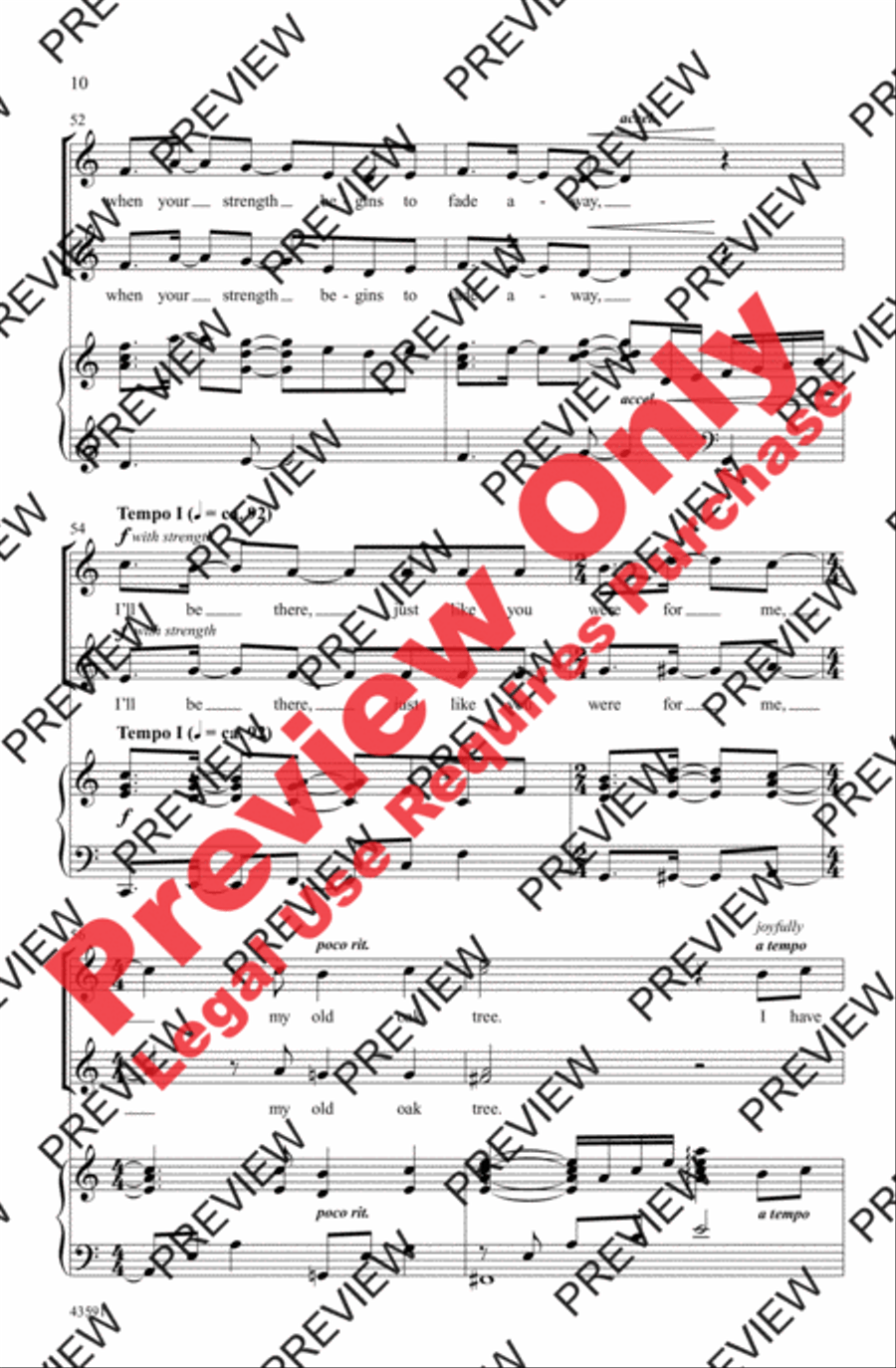 In the Arms of an Oak 2-Part scores gallery preview page 10