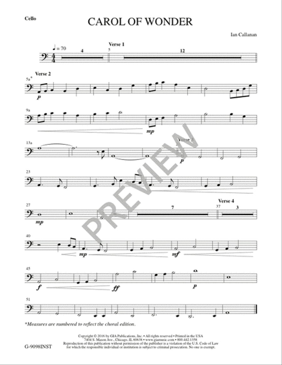 Carol of Wonder - Instrument edition 4-Octaves scores gallery preview page 5