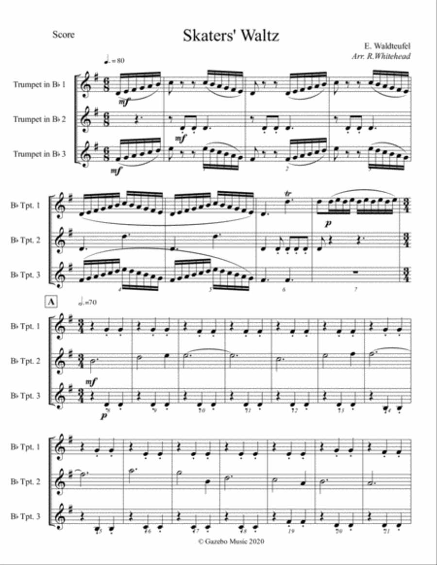 Skaters' Waltz Skaters' Waltz Brass Ensemble scores gallery preview page 1