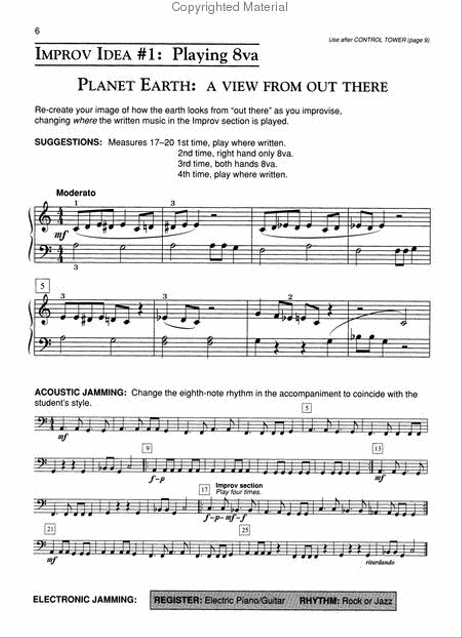 Alfred's Basic Jazz/Rock Course: Performance, Level 1 Piano Method scores gallery preview page 3