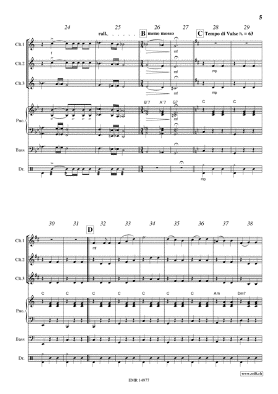 Movie Sequences Clarinet scores gallery preview page 5