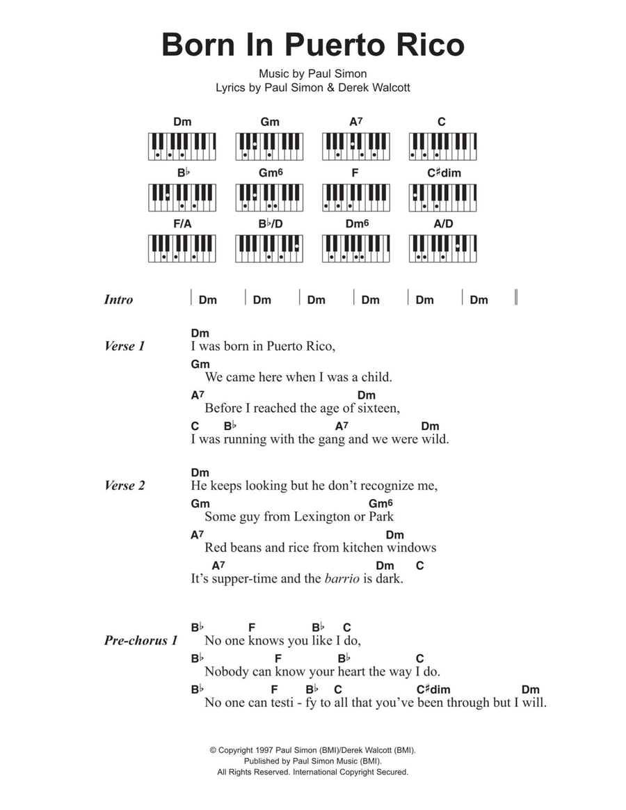 Born In Puerto Rico Born In Puerto Rico Acoustic Guitar scores gallery preview page 1